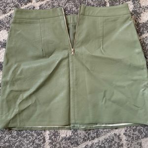 Lulus Green leather skirt